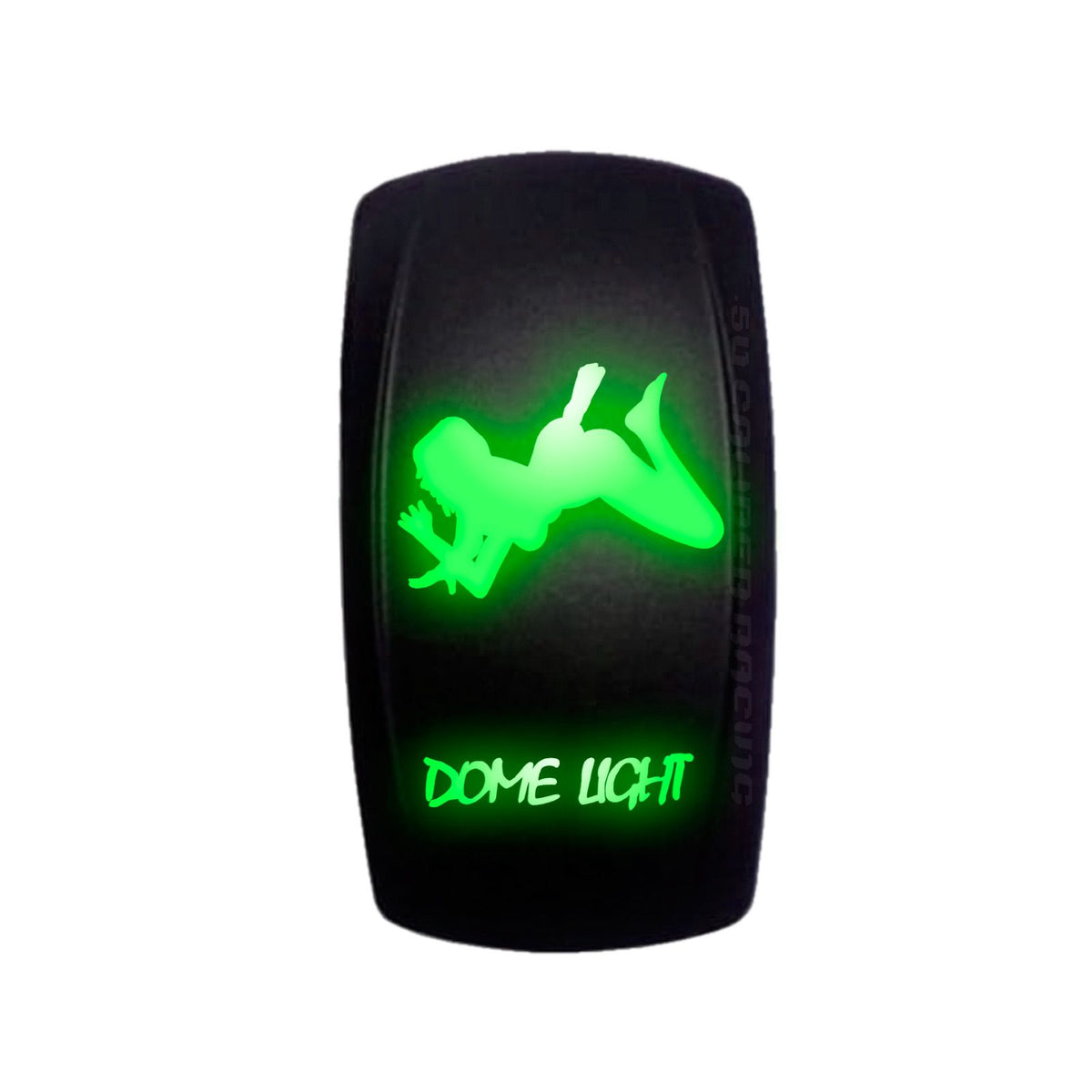 Green | Waterproof On/Off Rocker Switch Sexy Design "Dome Light" with Green LED Illumination
