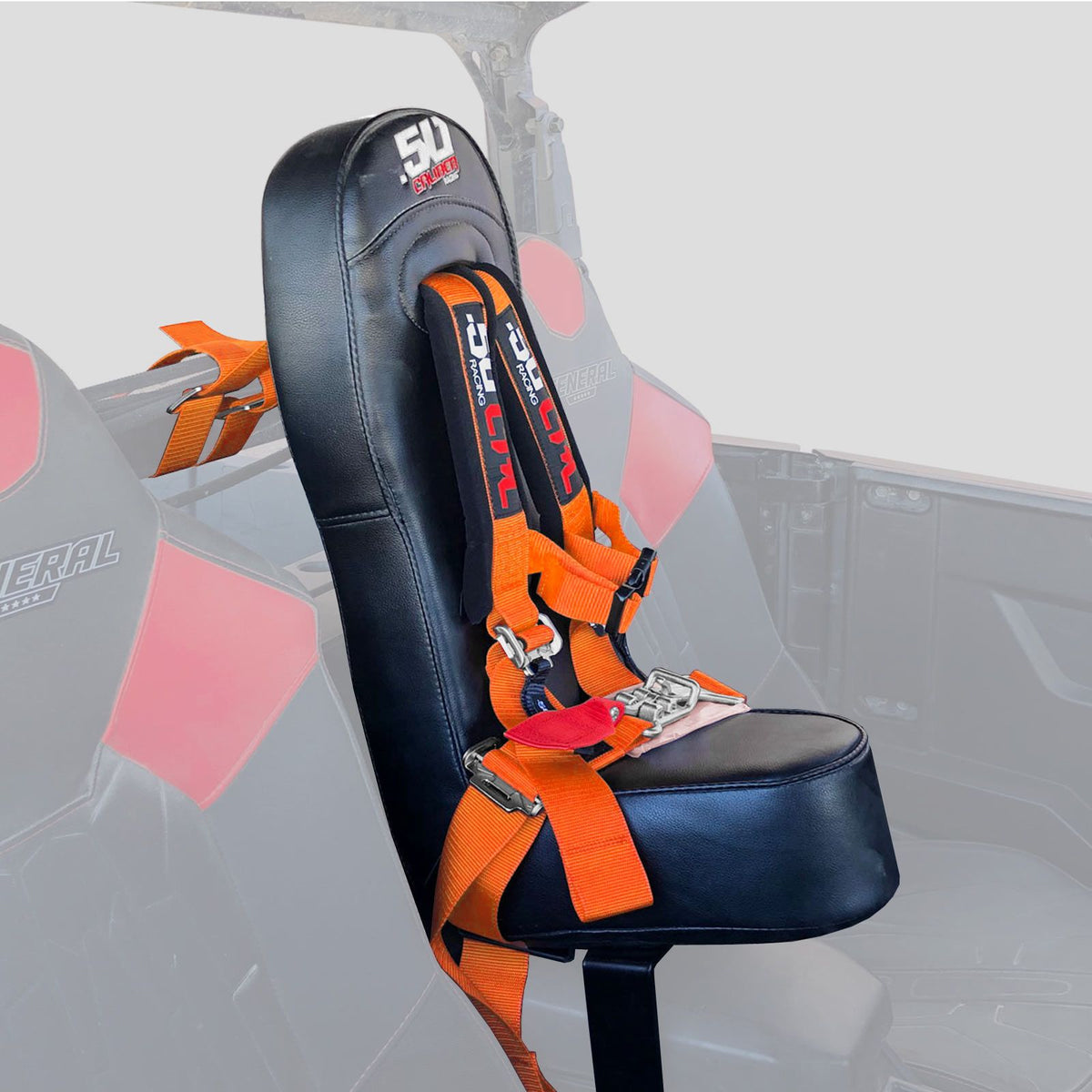 Blaze Orange | RZR XP900 Bump Seat with Racing Latch Style Harness - Orange Straps