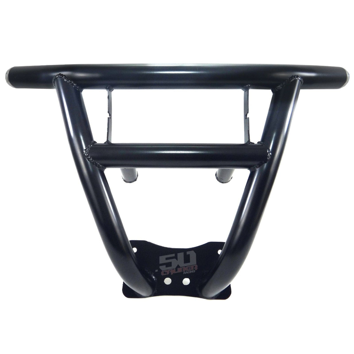 Black | Custom Tubular Front Bumper for Polaris RZR XP1000 with Light Bar Tabs and Powdercoat Finish