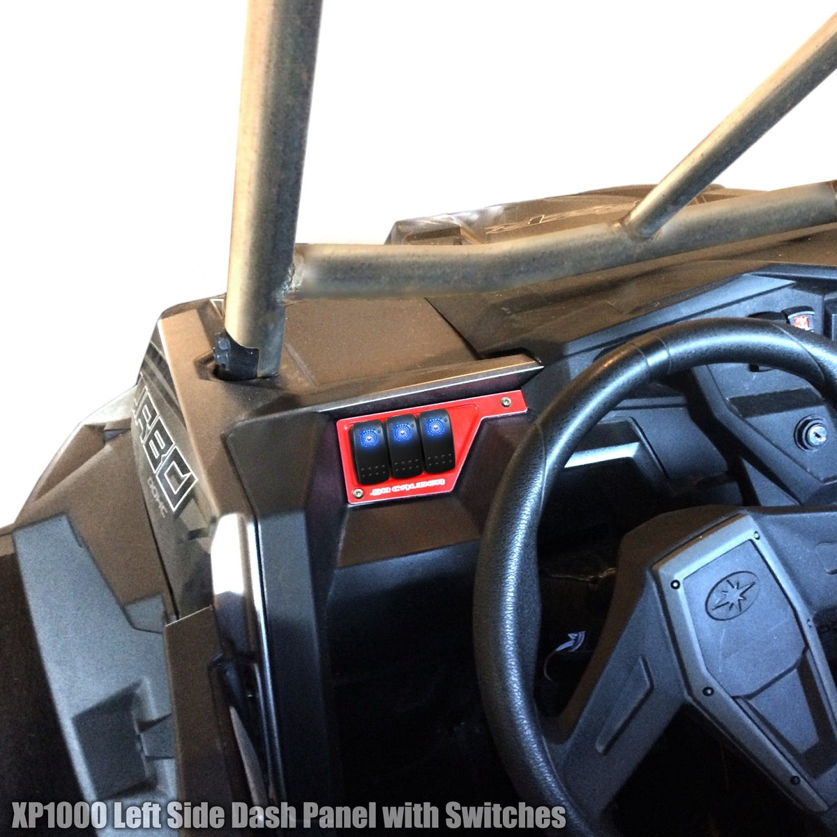3 Switch Left Dash Switch Panel for RZR XP1000 | 50 Caliber Racing Left Dash Panel with 3 Additional Switch Locations