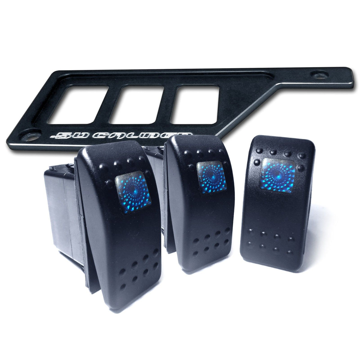 Black | 50 Caliber Racing Left Dash Panel with 3 Additional Switch Locations