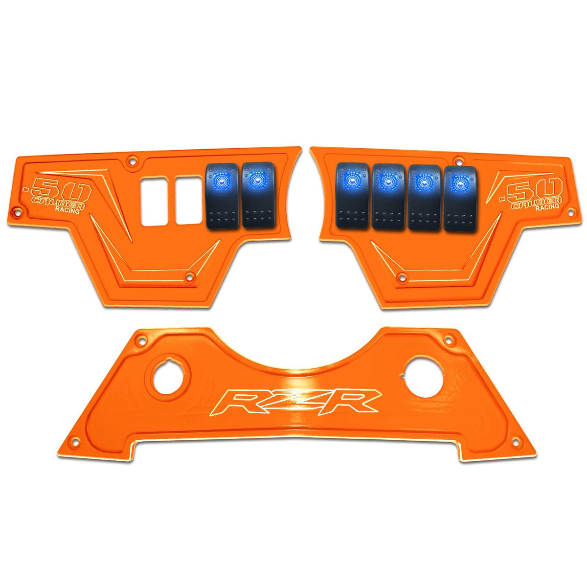 Orange | RZR Billet Dash Switch Panel Kit 8 Hole