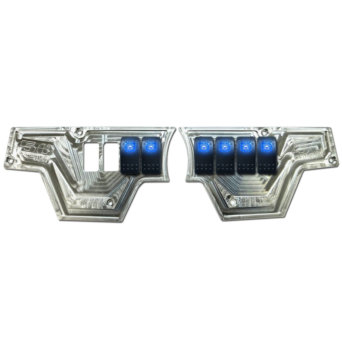 Raw Silver | RZR Billet Dash Switch Panel Kit 8 Hole