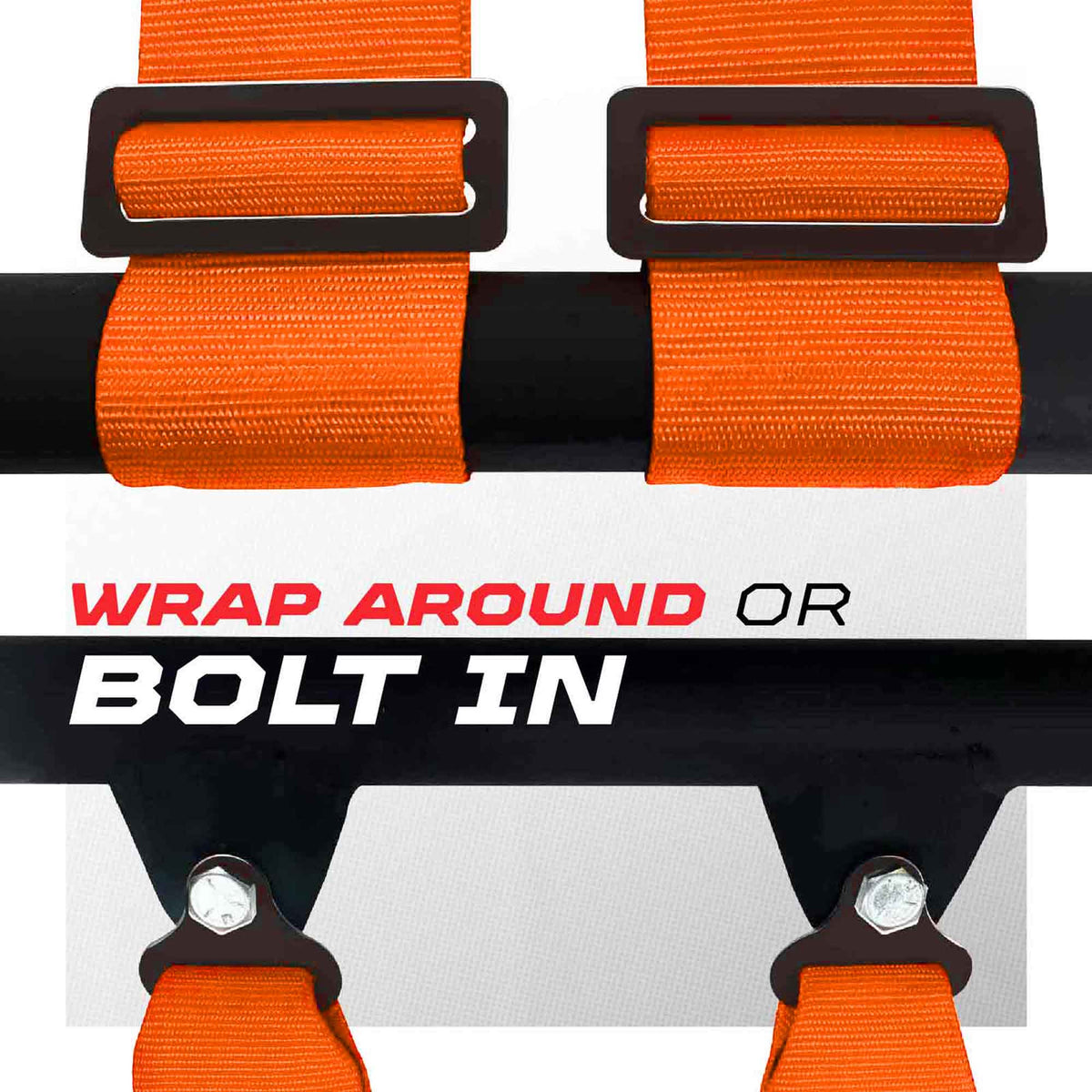 Fury Orange | 4 Point UTV Harness Elite Series Race Latch