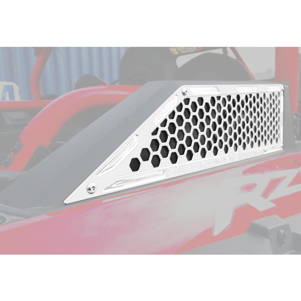 White | Billet Air Intake Grille Bezels for RZR XP Turbo