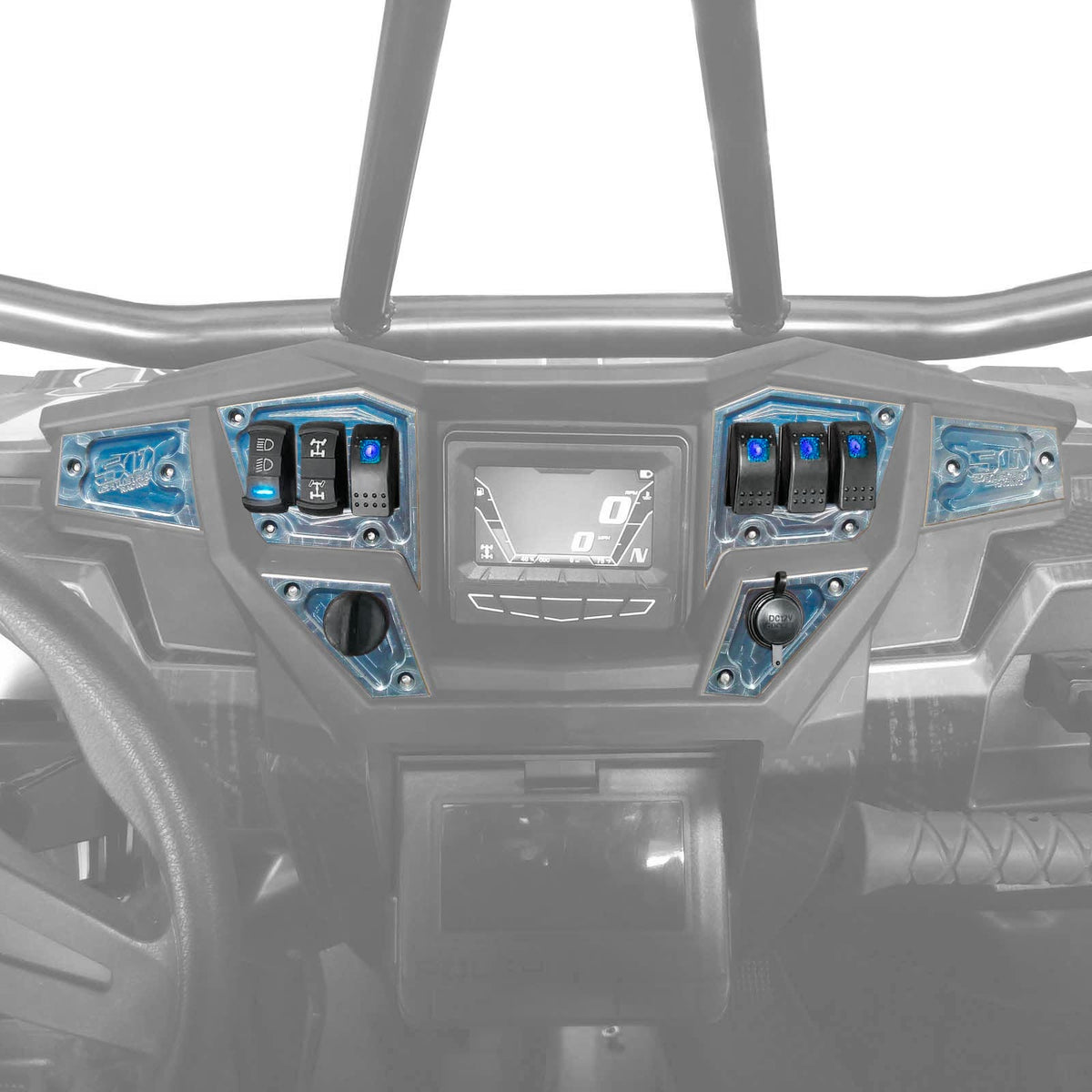Raw Silver | RZR Dash Switch Panel Kit 6 Hole 1st Gen GPS