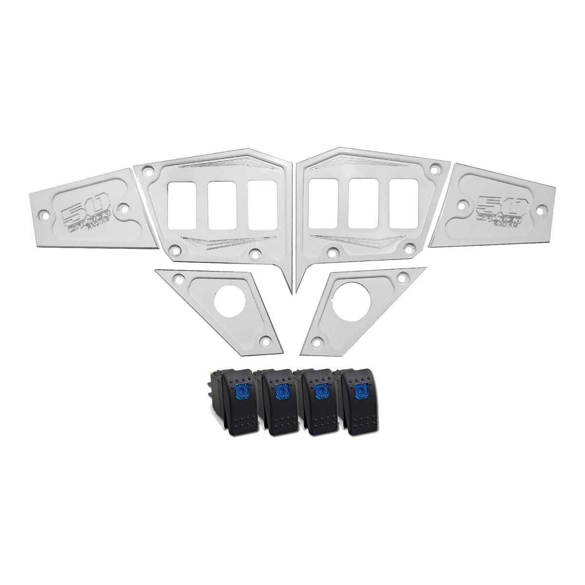 White | RZR Dash Switch Panel Kit 6 Hole 1st Gen GPS