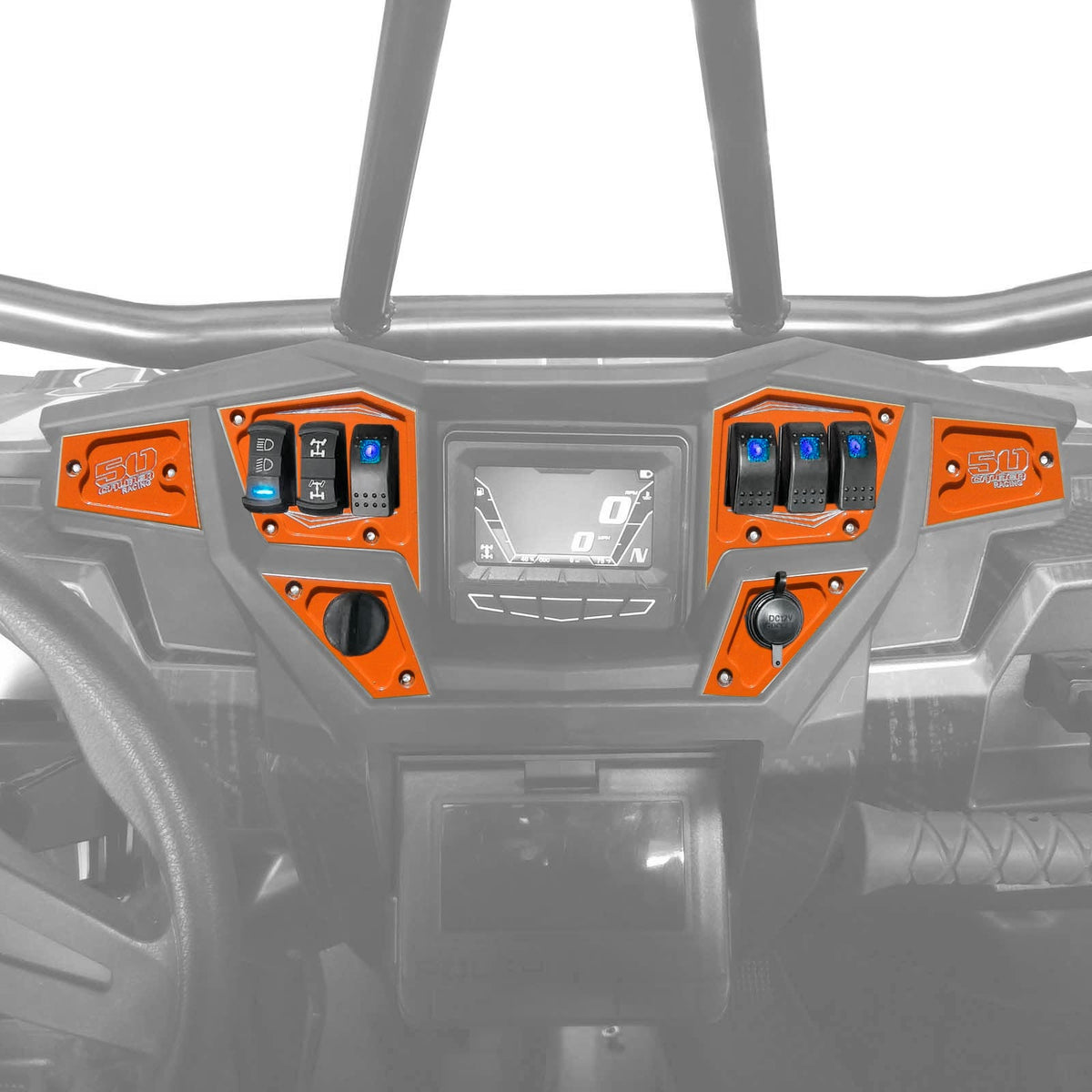Orange | RZR Dash Switch Panel Kit 6 Hole 1st Gen GPS