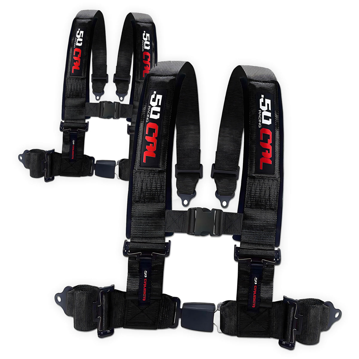 Stealth Black | 4 Point UTV Harness 2 Pack with Push-Button Buckle | Cover Image