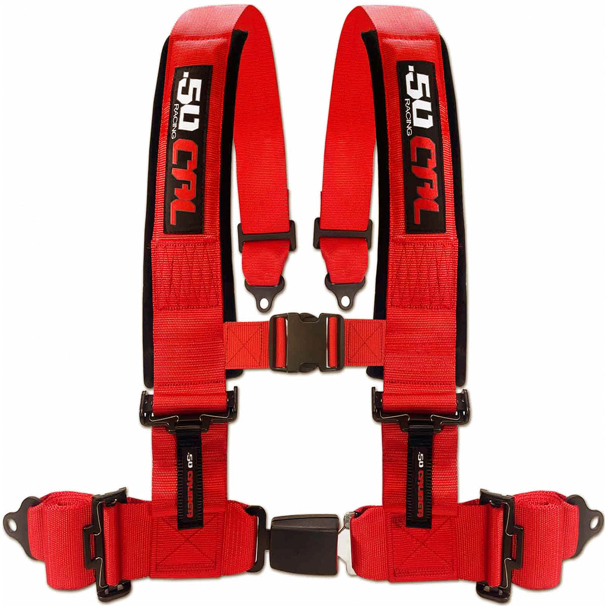 Rage Red | 4 Point UTV Harness 2 Pack with Push-Button Buckle