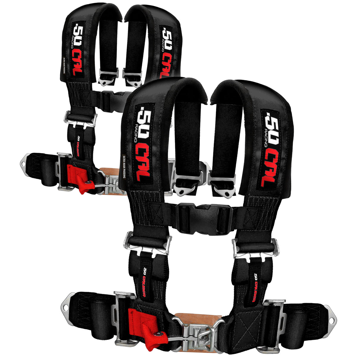 Stealth Black | 4 Point UTV Harness 2 Pack with Latch Link Buckle
