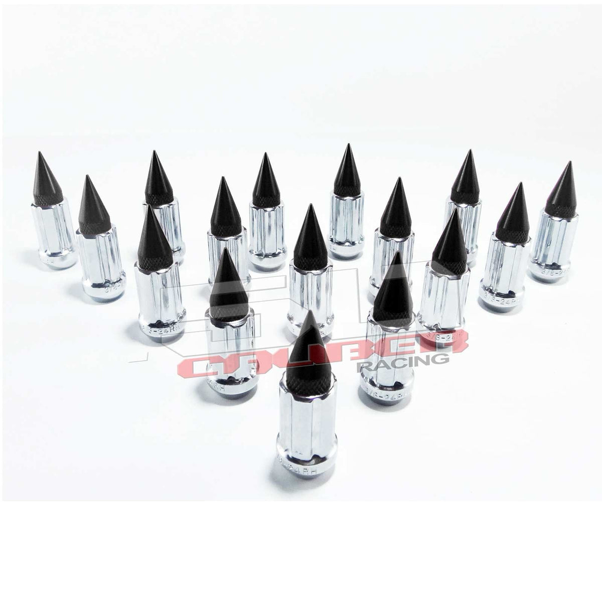 12x1.25 Spline Spike Lug Nuts - Teryx YXZ1000R | Tapered Splined Lug Nuts Chrome with Removable Spike - 12 x 1.25mm Thread Pitch