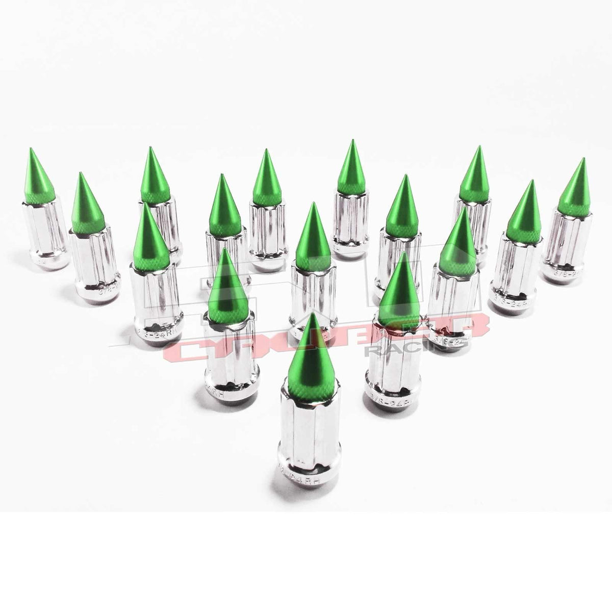 12x1.25 Spline Spike Lug Nuts - Teryx YXZ1000R | Tapered Splined Lug Nuts Chrome with Removable Spike - 12 x 1.25mm Thread Pitch