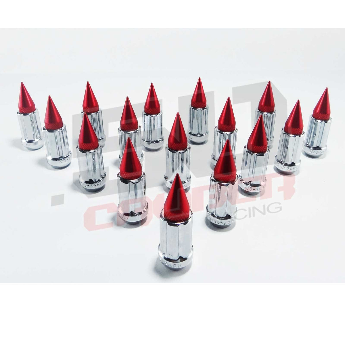 12x1.25 Spline Spike Lug Nuts - Teryx YXZ1000R | Tapered Splined Lug Nuts Chrome with Removable Spike - 12 x 1.25mm Thread Pitch