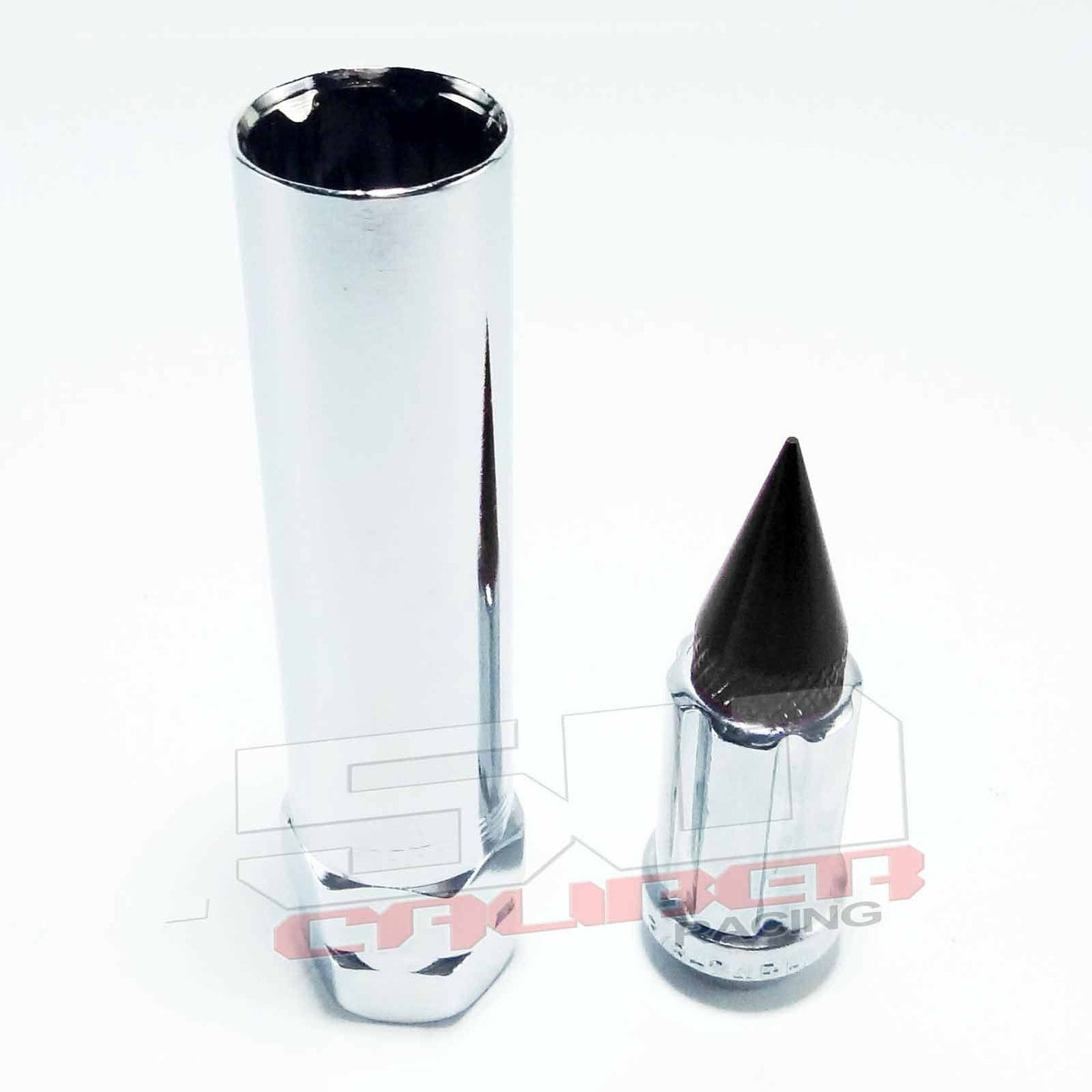 12x1.25 Spline Spike Lug Nuts - Teryx YXZ1000R | Tapered Splined Lug Nuts Chrome with Removable Spike - 12 x 1.25mm Thread Pitch