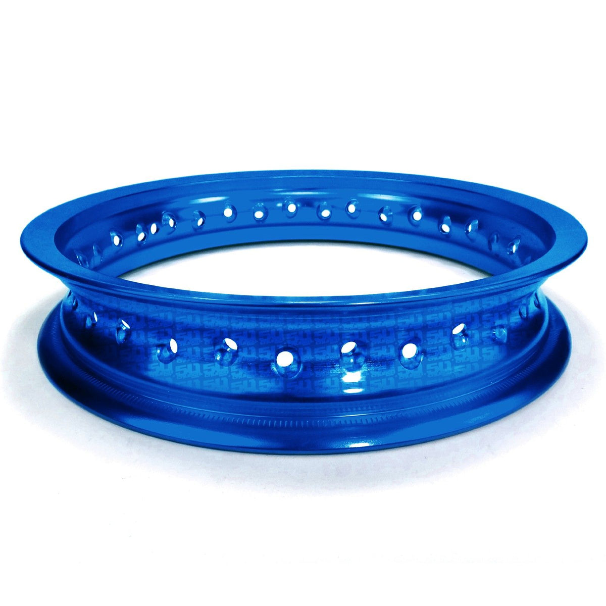 Blue | 50 Caliber Racing Pit Bike 10 inch Rims - 28 Hole available in BLACK, GOLD, RED or BLUE Anodized