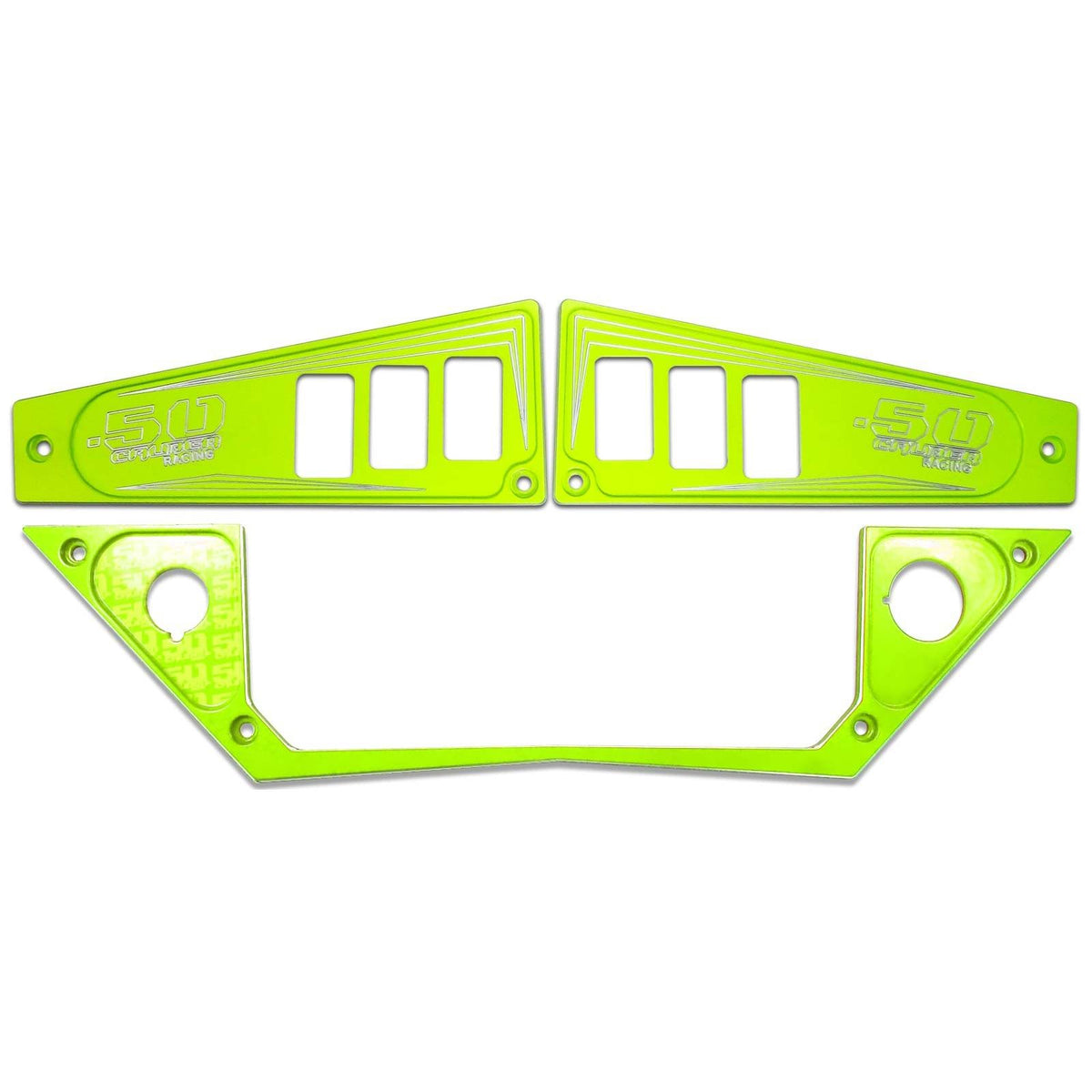 Lime Squeeze | Polaris Ride Command 6 Switch Dash Panel Lime Squeeze 3 Piece Kit