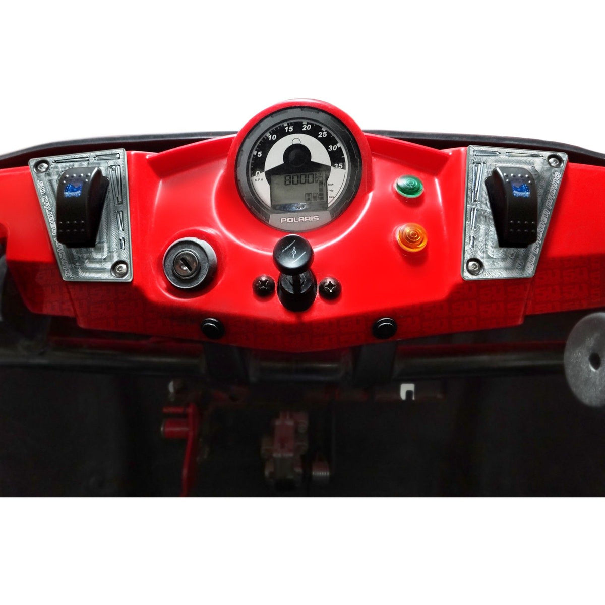 Raw Silver | Polaris RZR 170 2 Switch Dash Panel Kit Raw Silver