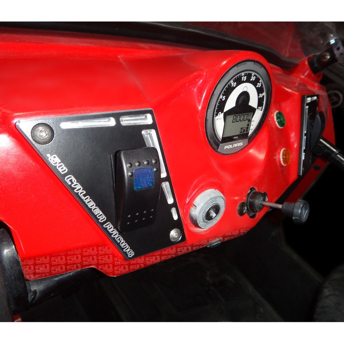 Black | Polaris RZR 170 2 Switch Dash Panel Kit Raw Black Powder Coat