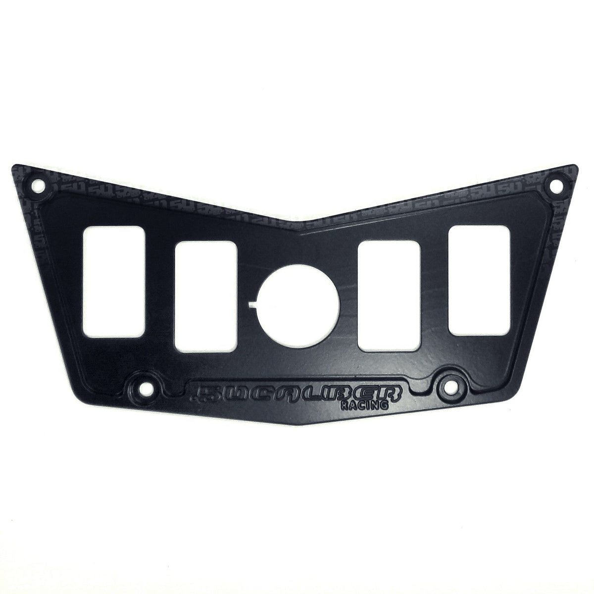 4 Hole Dash Switch Panel RZR 570 800 XP900 | CNC Billet Aluminum 4 Hole Dash Panel for RZR 570 800 & XP900 - Stealth Black