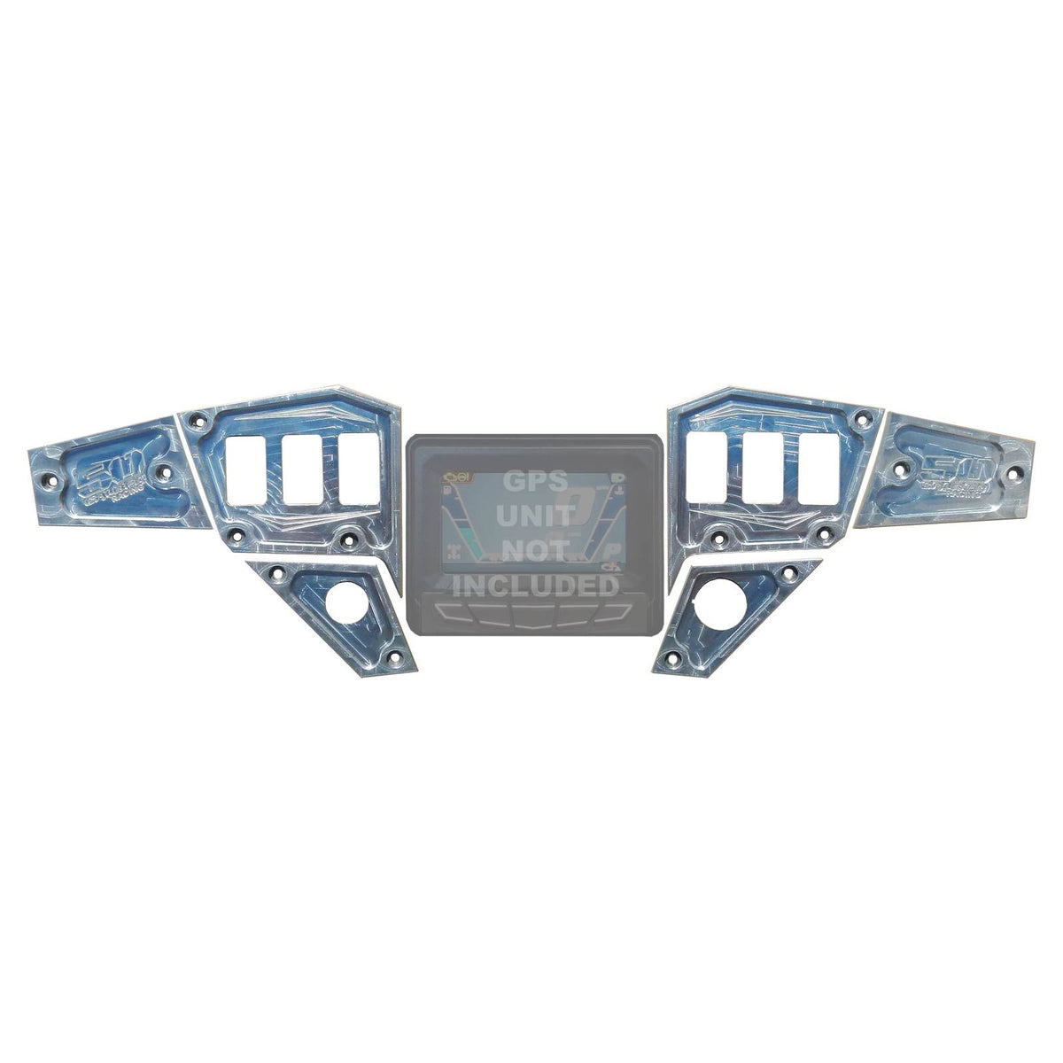 RZR Dash Switch Panel 1st Gen GPS 6 Piece | 6 Pc CNC Billet Aluminum Dash panel - Polaris 1st Gen 4.3" GPS equipped RZR XP 1000, S 900 Turbo Raw Silver