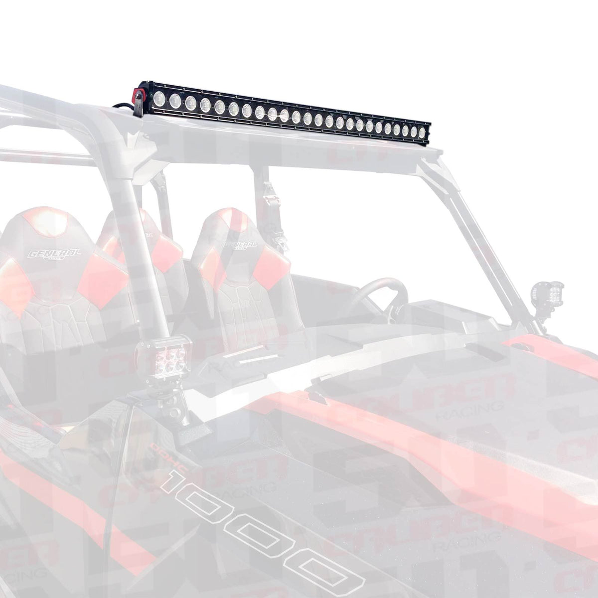 Polaris General LED Light Bar Brackets | Polaris General LED Light Bar Bracket Combo with 40 Inch Elite Series Light Bar Included