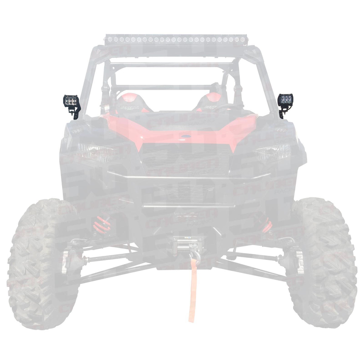 Polaris General A-Pillar Pod Light Mounting Brackets | Polaris General Pod Light Mounting Brackets