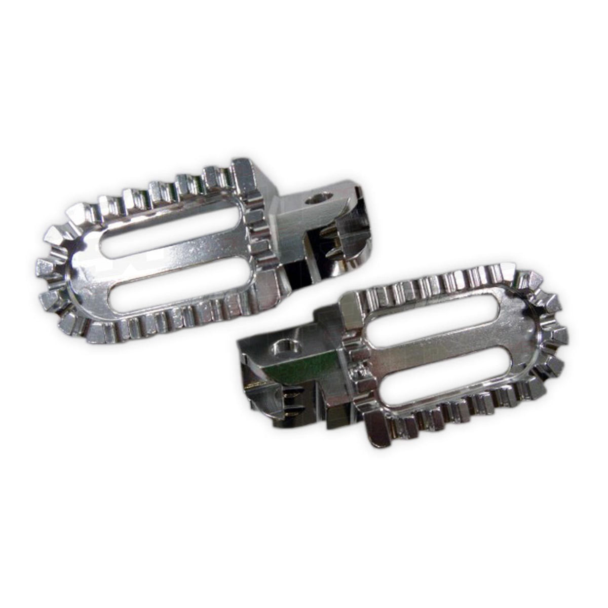 Silver | 50 Caliber Racing Oversized Foot Pegs Silver Anodized For Honda Pit Bikes Z50 CRF50 XR50 CRF70 XR70