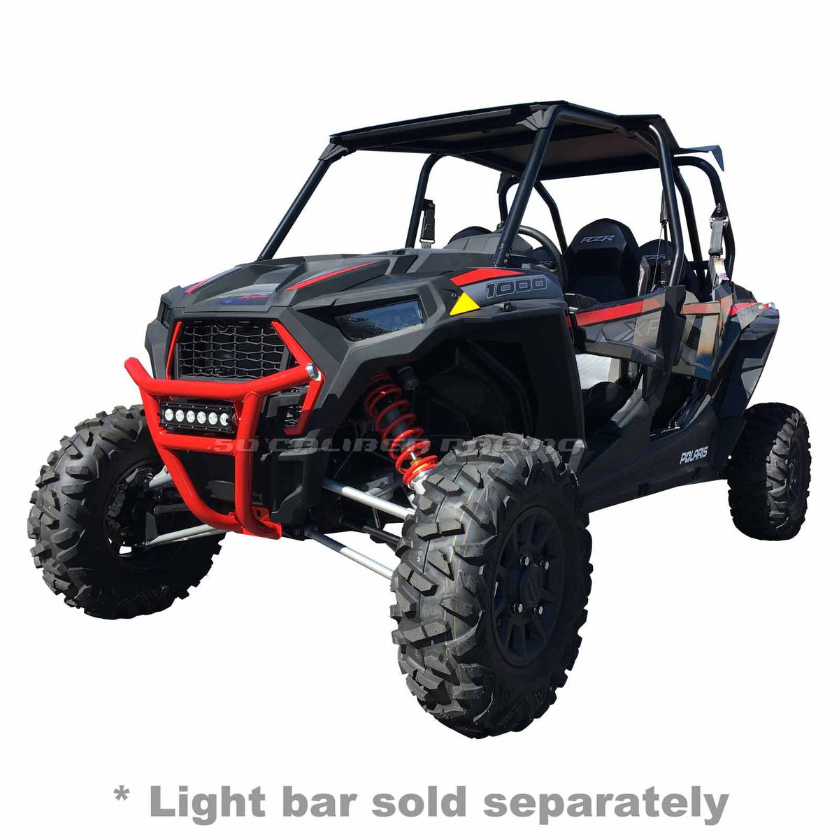 Red | 2019 RZR XP1000 Tubular Front Bumper In Red or Black Powdercoat