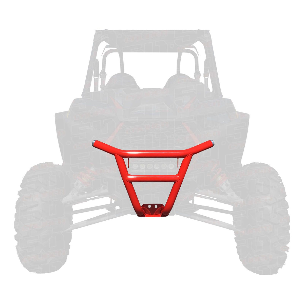 Red | RZR XP1000 Tubular Front Bumper Red Powdercoat