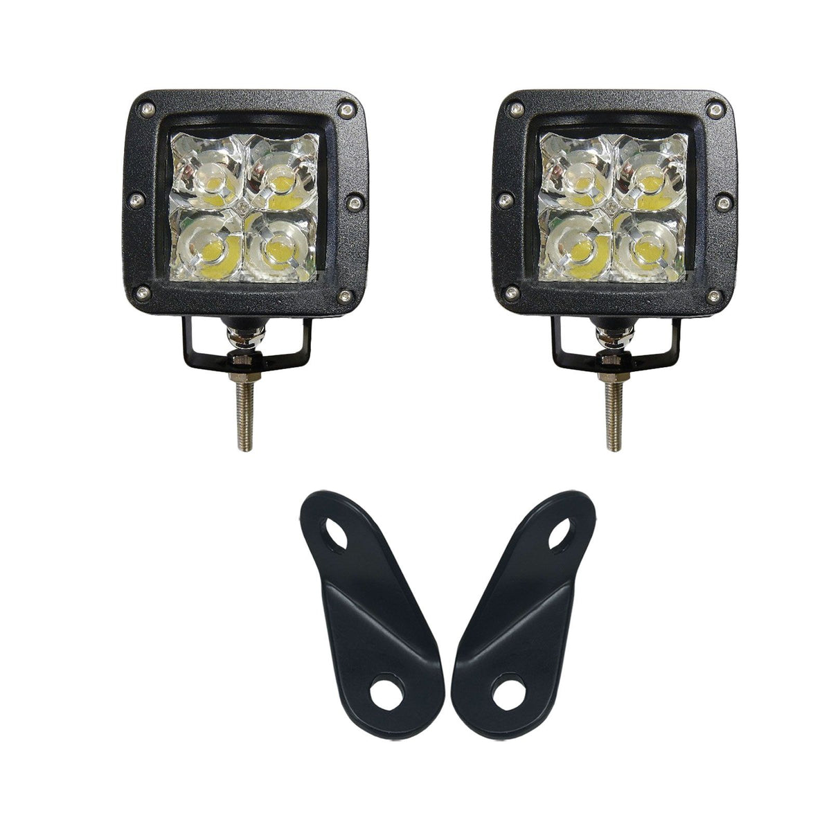 | 50 Caliber Racing A-Pillar Pod Light Mount Brackets for Polaris RZR 170 Combo with 2" Pod lights