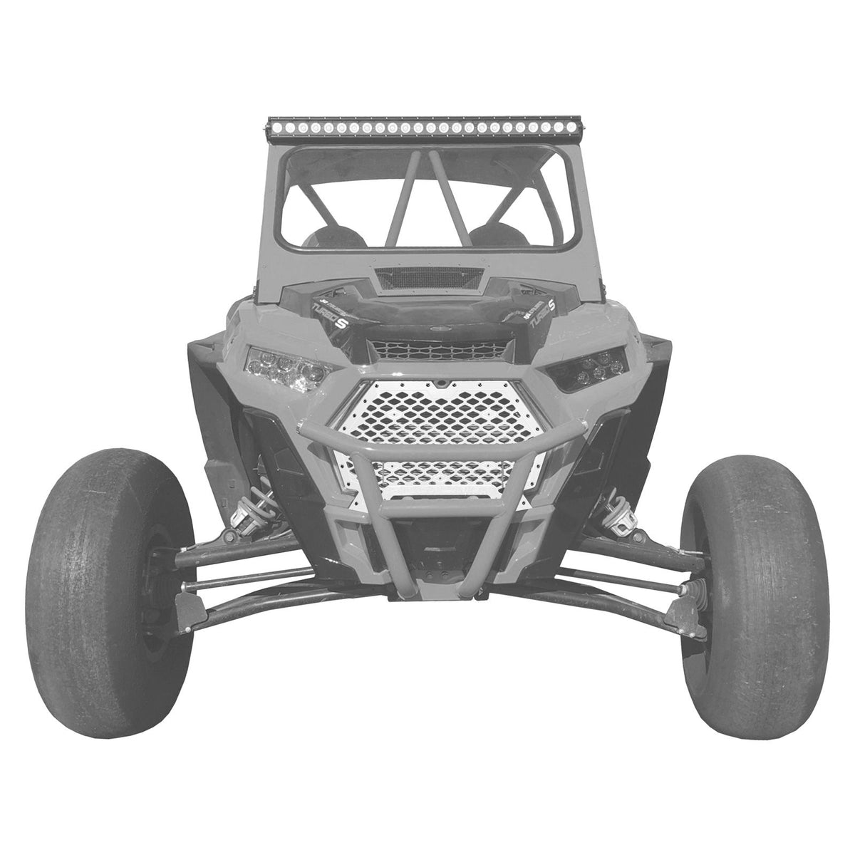 White | Billet Grille with Bumper Notch RZR XP 1000 / Turbo / S 2019+ White Powdercoat Finish