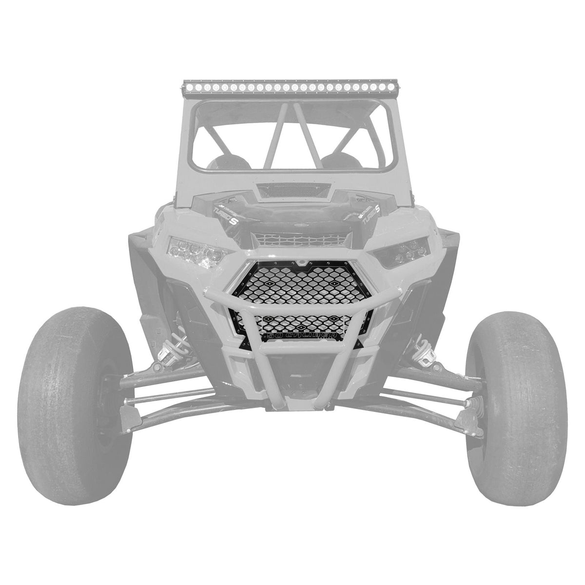 Black | Billet Grille with Bumper Notch RZR XP 1000 / Turbo / S 2019+ Black Powdercoat Finish