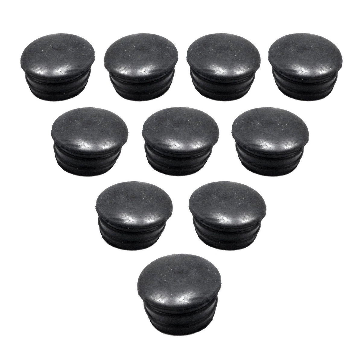 Tubing End Caps - 1.25 Inch - Pack of 10 | 50 Caliber Black Plastic Roll Cage / Bumper End Cap Pipe Plugs - Pack of 10