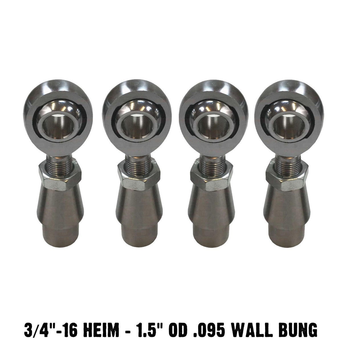 3/4 Chromoly Heim Joint Rod End Kit for 1.5" Tubing – Sway Bar Link | 3/4-16 Sway Bar Link Rod End Kit - 1.5" OD .095 Wall Round Tubing - Without Spacers