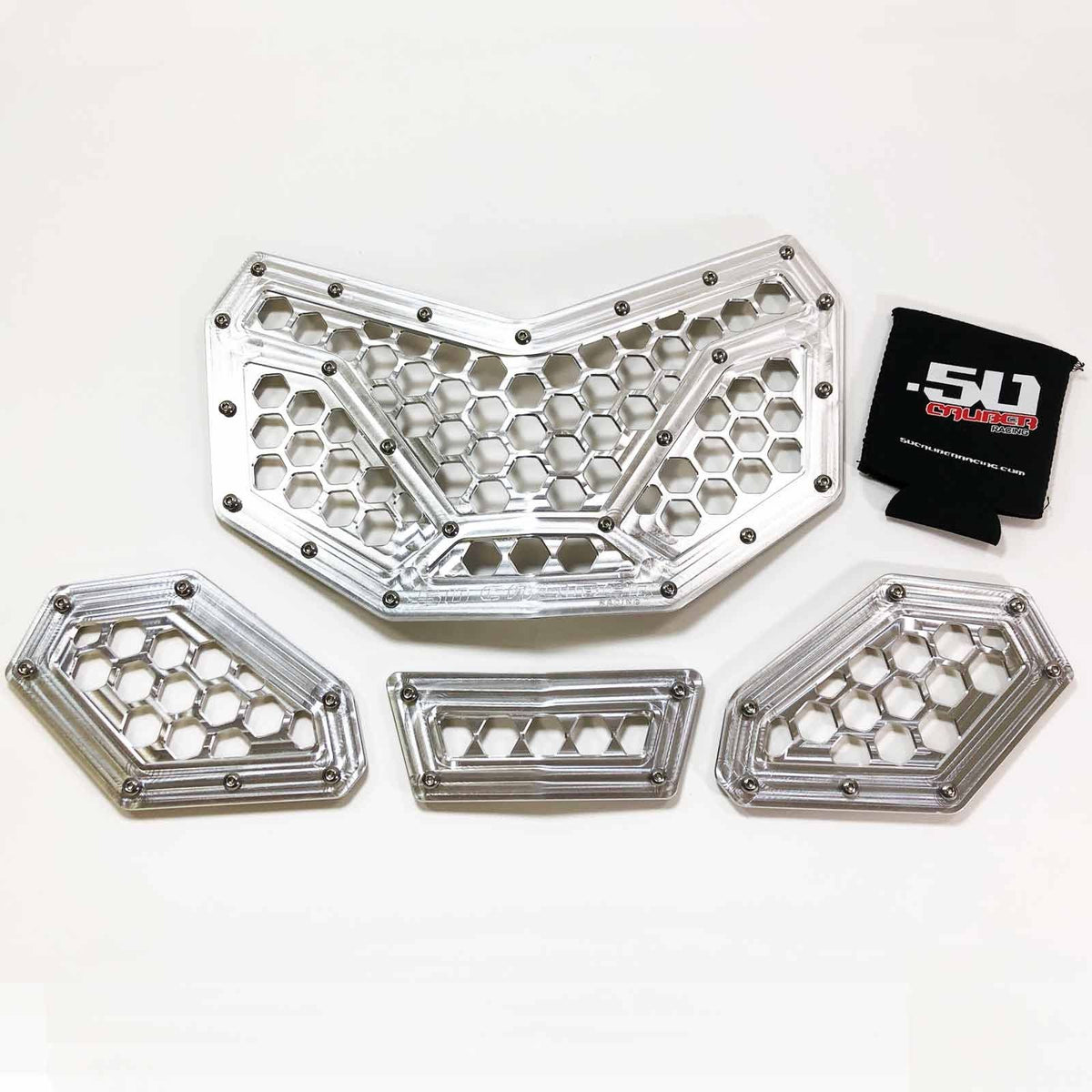 4 Piece Custom Billet Grille Can-Am Maverick X3 | Custom Billet Grille CAN AM X3 - 4 Piece Raw Silver