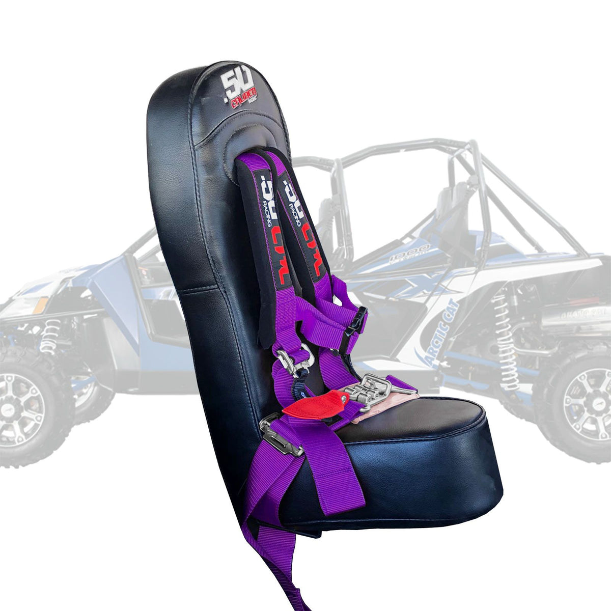 Purple | Wildcat Bump Seat with Racing Latch Style Harness - Purple Straps