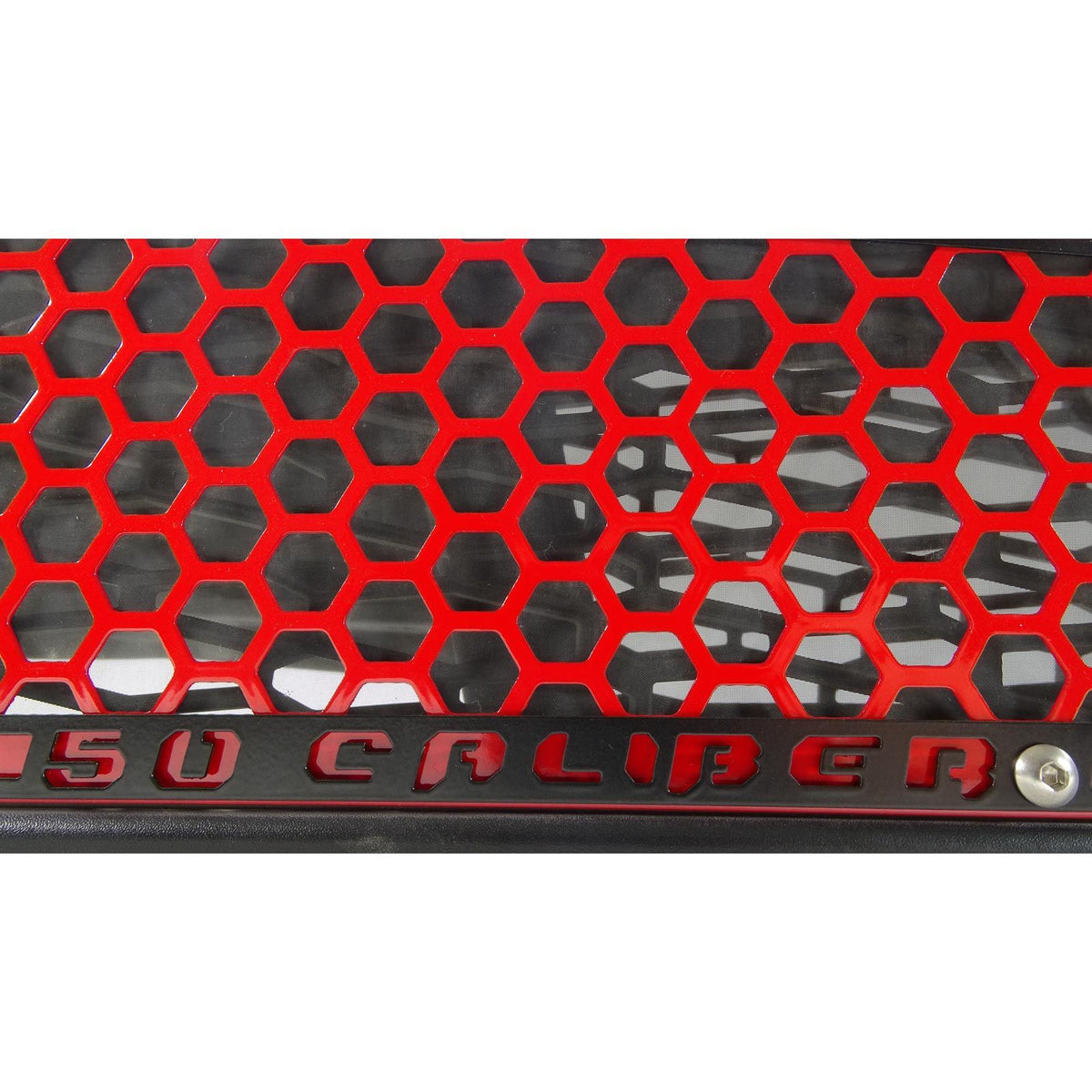 Red / Black | Laser Cut Air Intake Grille Bezels for RZR XP Turbo Red Black Two Tone Powdercoat