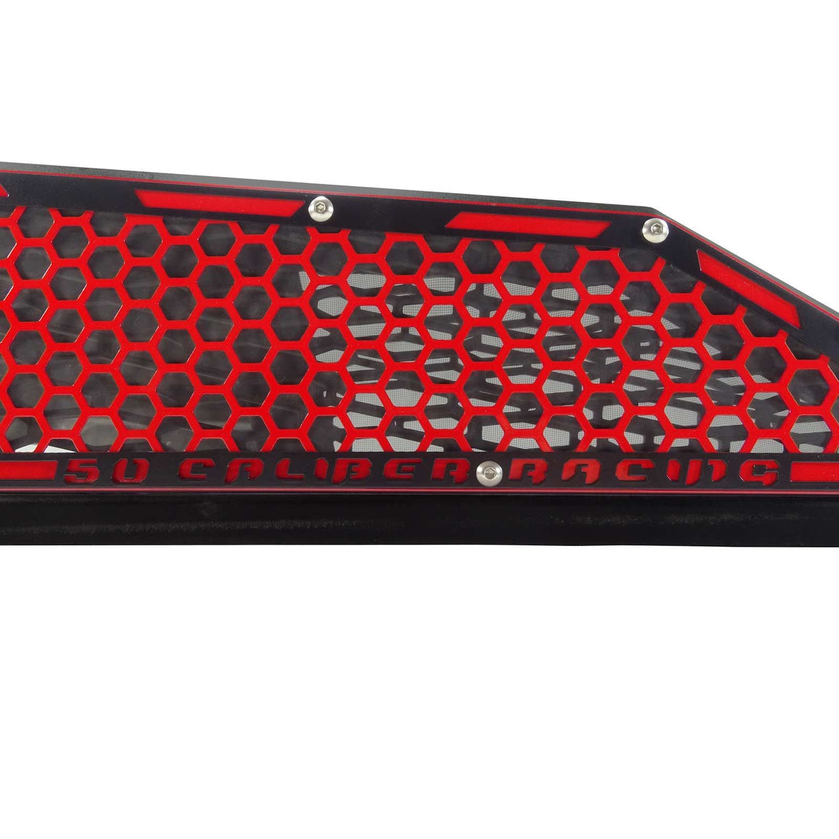 Red / Black | Laser Cut Air Intake Grille Bezels for RZR XP Turbo Red Black Two Tone Powdercoat