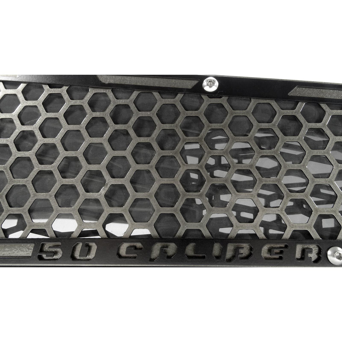 Laser Cut Steel Side Intake Grilles for RZR XP Turbo | Laser Cut Air Intake Grille Bezels for RZR XP Turbo Raw Clear/Black Two Tone Powdercoat