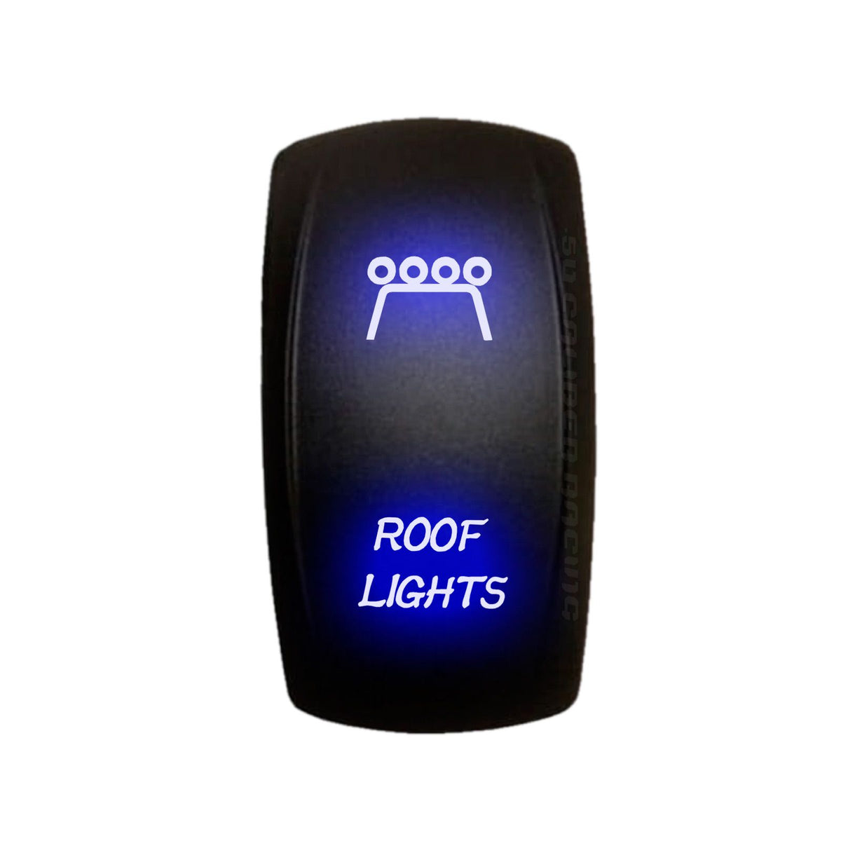 Blue | "Roof Lights" On/Off Rocker Switch Laser Etched Design Waterproof with Orange LED Illumination