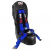 RZR PRO XP Bump Seat with Harness - Auto Style Push Button Buckle - Blue Straps