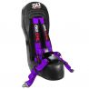 RZR PRO XP Bump Seat with Harness - Auto Style Push Button Buckle - Purple Straps