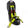 RZR PRO XP Bump Seat with Harness - Auto Style Push Button Buckle - Yellow Straps
