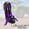Teryx4 Bump Seat & 4 Point Harness - Auto Buckle Style Harness - Purple Straps 
