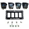 Universal 4 Hole Dash Panel Combo including 4 Rocker Switches