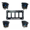 Universal 4 Hole Dash Panel Combo including 4 Rocker Switches