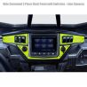 Polaris Ride Command 6 Switch Dash Panel Lime Squeeze 3 Piece Combo with 4 Free Waterproof Carling Illuminated 12V Switches