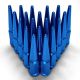 12x1.5mm Extended Spike Lug Nuts - Acorn Taper - 50 Caliber Racing - 20 Pack for 5 Lug Vehicles - Blue Finish