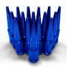 12x1.25mm Extended Spike Lug Nuts - Acorn Taper - 50 Caliber Racing - 16 Pack for 4 lug cars - Blue